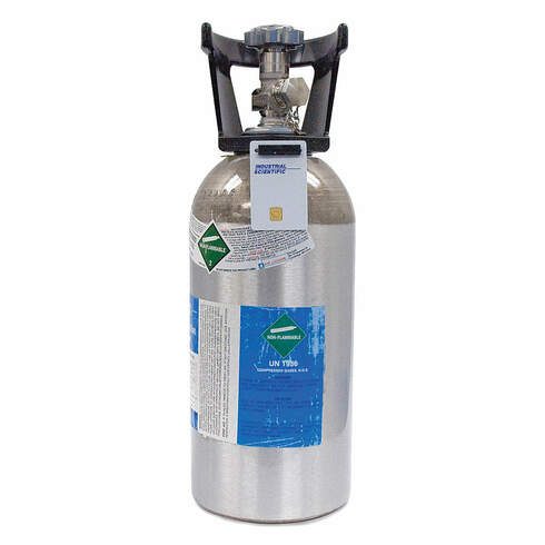 Calibration Gas, 650 Liter, 100 ppm CO, 25 ppm H2S, 18% O2, LEL 50% CH4 (2.5% Vol), Hazmat thumbnail